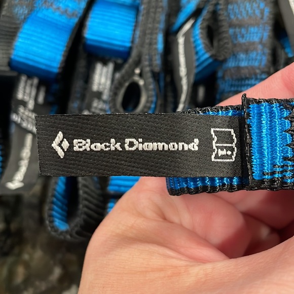 20 BLACK DIAMOND Dynex Vari-Fade Blue & Black Dogbone Rock Climbing Equipment - Picture 5 of 10